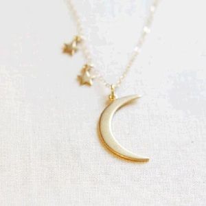 Set of 3 moon/star necklaces in gold for @myttrup
